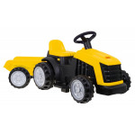 Elektrický traktor s vlečkou - žltý